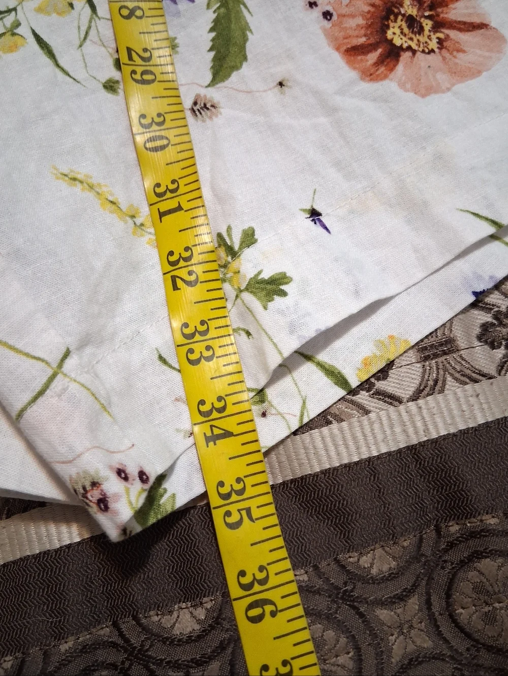 H&M Wildflower Meadow Collection Floral Linen/Organic Cotton‎ Blend Romper SzM